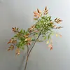 Simulação Bambu Nandina Galho Grande 2 Galhos Planta Verde Madeira Pintada Galho Inserido Decoração de Casa Projeto de Exibição Armário Vitrine Folhas de Bambu Pacote