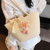 2026 Bolso Cruzado de un Solo Hombro para Mujer Bolso Cubo Bolso de Viaje Tejido de Paja Bolso de Mano Decorativo Hecho a Mano