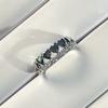Anillo de Zirconia Amor Medio Oriente Dubái Transfronterizo Anillo de Dedo de Lujo Ligero de Nicho para Mujer Anillo del Mismo Estilo que las Celebridades de Internet Joyería