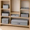 Serie de cajas de almacenamiento para ropa interior y ropa, tela no tejida, cajas organizadoras multitaladro, contenedores de almacenamiento para armario de dormitorio