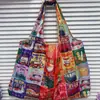 Bolsa de Compras Grande Impresa Lista para Usar Bolsa de Nylon Impermeable Bolsa Ecológica Bolsa para la Compra de Supermercado Bolso de Mano Bolsa Plegable Mayoreo