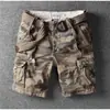 Shorts de Trabajo Camuflados Multibolsillos Verano Rectos de Cinco Puntos Hombres Fuente de Fábrica Retro Europeo Americano Exterior Sueltos