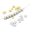 Acero Inoxidable Chapado al Vacío Cuentas Cuadradas de 4-8 mm Espaciador DIY Versátil Accesorios para Joyería de Collares Pulseras Venta al por Mayor