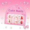 Piezas de Arte para Uñas de Dibujos Animados para Niños, Piezas de Uñas Portátiles Hechas a Mano de Anime Lindas, Parches de Uñas Terminados, Uñas Postizas, Piezas de Uñas