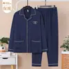 En stock En stock Estilo Nuevo Invierno Doble Cara Polar Jacquard Cárdigan Solapa Pijama para Hombre Lujo Ligero Manga Larga Ropa de Casa Ropa Exterior