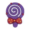 Decorações de tamanco com tema roxo, cogumelos de desenho animado, borboletas, flores, acessórios de sapato DIY, fivelas de sapato de borracha macia em PVC, exclusivamente para vendas transfronteiriças