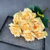 Flores Artificiales con 9 Cabezas de Rosa en Forma de Diamante, Adecuadas para Decoraciones de Hotel y Restaurante, Arreglos de Pasillo, Montajes de Boda y Decoraciones de Escenario