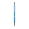 Fabricantes transfronterizos metal push aluminio bolígrafo publicidad letras impresión logo multicolor diagonal doble espiral