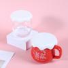 Tapa de Silicona para Taza de Nieve Espesa Linda Chica Estudiante Taza Abierta Tapa de Taza Cubierta de Taza Sin Olor Resistente a Altas Temperaturas
