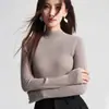 Suéter de Lã Puyuan 100% Puro Feminino Gola Alta Meia Suéter Tricô Integrado Sem Costura Suéter Camada Base de Lã Merino para Mulheres
