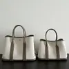 Bolso de Jardín Nuevo de Lona y Piel de Vaca Primavera/Verano 2026, Bolso de Hombro Cruzado, Bolso Tote de Gran Capacidad, Bolso para Viajar al Trabajo para Mujeres