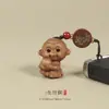 Madera de Durazno Doce Signos del Zodiaco Oveja, Caballo, Cerdo, Mono Llavero Colgante para Coche para Hombres y Mujeres, Amuleto de Llave del Año Zodiacal, Cadena para Teléfono