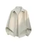 Camisa retro americana con patrón de espinas para hombre, camisa elegante de manga larga cleanfit de alta gama para otoño, chaqueta casual para pareja