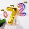 Venta Caliente 16 pulgadas Imitación Belleza Globos Digitales Fiesta de Cumpleaños Infantil Decoración de Eventos Arreglo Globos de Película de Aluminio Venta al por Mayor