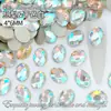 4*6mm Forma de Huevo de Paloma Denier Planas Fondo Plano Oval Forma Especial Joyería para Uñas Diamante Popular Super Brillante Accesorios para Uñas Usables Venta al por Mayor