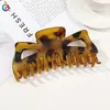 Pinza para el cabello de gran tamaño estilo coreano Qiyue, popular en Internet, con forma de disco para la parte posterior de la cabeza, pinza para el cabello con forma de tiburón esmerilado.