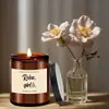 Caja de Regalo de Velas de Aromaterapia para Suministros del Fabricante, Regalo de Cumpleaños Romántico para Amantes, Adornos de Fragancia de Vela de Soja de Vidrio