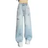 Pantalones de Niña 2026 con Pedrería Primavera y Otoño Pierna Recta Pierna Ancha para Niños Mayores, Estudiantes de Secundaria, Jeans de Invierno Estilo Coreano