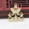 Yiwu Gold Ray cor cobre banhado a ouro DIY gota óleo imitação ponto esmeralda queimando borboleta azul poroso pingente acessórios para cocar B2426