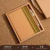 Cuaderno Patchwork de Posos de Café Ecológico Transfronterizo A5 Cuaderno de Negocios de Corcho Regalo Corporativo con Logo Personalizable