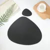 Set de Cuero de Punto Transfronterizo Gota de Agua + Posavasos Mantel para Mesa de Comedor Occidental Posavasos para Té Mantel Aislante Simple de Doble Cara Mantel para Comida Occidental