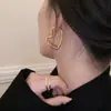 Aretes de Temperamento Sencillo Aguja de Plata Estilo Metálico Amor Costura Temperamento de Mujer Celebridad de Internet Dos Usos Moda Estilo Frío