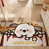 Tapete de Entrada Lindo con Tema de Mascotas, Felpudo Divertido y Personalizable para el Hogar, Tapete para Pies que Raspa la Suciedad y Resistente al Desgaste