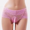 Homens sexy boxer renda cueca ultra-fina sem costura malha respirável com jj set meias sexy cuecas