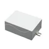 Caja de Fuente de Alimentación Blanca de Plástico PC Ignífugo para LED Spot Ensanchado y Engrosado, con Tres Agujeros de Salida