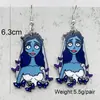 Pendientes en Y de Halloween Transfronterizos Nochebuena Pesadilla Calavera Personaje de Terror Pendientes Acrílicos Venta Directa de Fábrica