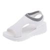 Aliexpress Wish Verão Novo Sandálias Femininas Respiráveis de Sola Grossa, Sapatos de Praia de Plataforma Fly-Knit Modernos e Versáteis para Mulheres