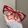 Óculos de Sol Estilo Popular Transfronteiriço Europeu e Americano Cat-Eye, Armação Quadrada Grande, Óculos Versáteis com Efeito Emagrecedor, Moda Ins e Sensação de Alto Padrão