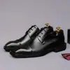 Zapatos de cuero para hombre, cuero genuino, estilo británico, retro, business casual, zapatos formales Derby, zapatos para traje de tres piezas de hombre, zapatos de boda, zapatos de novio