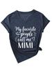 Mis Personas Favoritas Llaman Amazon Ebay Estación Independiente Elegante Casual Camiseta de Manga Corta con Cuello en V para Mujer