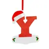 Decorações de árvore de Natal criativas transfronteiriças com 26 enfeites de letras, decorações de Natal e Ano Novo para casa