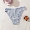 Calcinhas Seamless de Cintura Média para Mulheres, Respiráveis, Não Apertam, Amigáveis à Pele, Roupa Íntima Simples de Cor Sólida