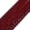 Cuentas de Vidrio Rojo Granada Cuentas Redondas Borgoña Pulsera Collar DIY Hecho a Mano Espaciadores con Cuentas Accesorios Semi-Terminados Venta al por Mayor