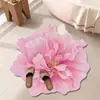 Alfombrilla de Suelo de Terciopelo de Cristal con Forma de Flor 3D Transfronteriza, Alfombrilla de Suelo Absorbente para Baño, Decoración de Mesa de Café para Sala de Estar, Alfombrilla Antideslizante para Entrada