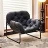 Sillón reclinable de lujo ligero, sofá perezoso para sala de estar, silla de ocio de color sólido, sofá de arte en hierro para siesta, sillón de balcón, sillón