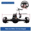Montagem do eixo traseiro de triciclo elétrico de baixa velocidade 1300w motor brushless de carrinho modificado integrado eixo de acionamento com freio a tambor