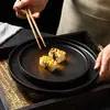 Prato de Bife Transfronteiriço Prato de Comida Ocidental Prato de Jantar Doméstico Prato Raso ins Prato de Espaguete Cerâmico Utensílios de Mesa Japoneses para Hotel Comercial