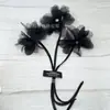 Nuevo Tejido de Malla de Gasa Floral con Hilo para Ropa, Cortinas y Accesorios, Tejido de Gasa con Perlas y Pedrería, Adornos Florales Tridimensionales