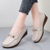 Zapatos de Cuña Nuevos para Mujer de Otoño e Invierno Zapatos Planos para Mujer Antideslizantes Casuales Zapatos de Mamá Zapatos Perezosos Zapatos Lefu