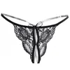 Lencería Sexy para Mujer Tentación Encaje Sexy Lencería para Mujer Bragas Lazo Abertura en la Entrepierna Tanga de Espalda en T para Adulto