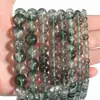 Cristal Natural Verde Fantasma Contas Milho Verde Imitação Contas Verde Fantasma Material para Cordão de Mão DIY Bolsa