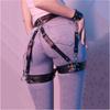 Ferramenta de Contenção Amarrada Sm Brinquedo Adulto Sexy Couro Algemas de Coxa Sexy Vestível Aparelho Feminino Calças Ajustáveis