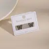 Brincos Geométricos Vazados Versáteis de Moda Transfronteiriça Estilo Retro Ins Europeu e Americano Brincos de Borboleta Coração de Aço Inoxidável