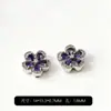 Preservação da Cor Ouro 14K Zircônio Flor de Cinco Pétalas Contas 14mm Feito à Mão DIY Pulseira de Cristal Contas com Furo Passante Acessórios de Joias