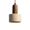 Iluminación transfronteriza al por mayor: Lámpara colgante pequeña de travertino amarillo, estilo crema vintage, estilo wabi-sabi, adecuada para casas de huéspedes, restaurantes y mesitas de noche de dormitorio