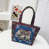 Nova Bolsa de Mão Bordada para Trabalho Estudante Lona Bolsa de Mão Bolsa Estilo Chinês Bolsa Universitária Feminina para Pessoas de Minorias